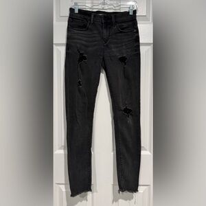 Women’s Express Distressed Black Jeans